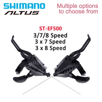 SHIMANO ST-EF500 ST-EF51 Mountain Bike Shifter Brake Lever Combo 3/7/8/24 Speed - Image 1 of 4