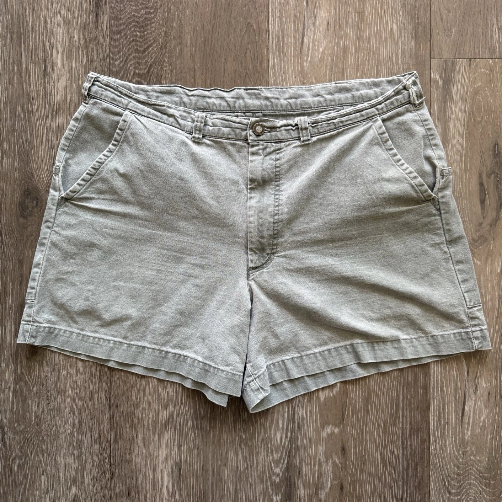 Patagonia Stand Up Hiking Shorts 5" Men’s Sz 38 Green Canvas Denim Rugged