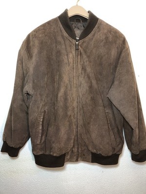 Vintage Austin Clothing Co. Soft Suede Leather Bomber Jacket Sz S