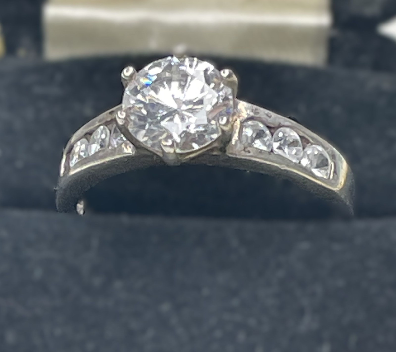 Sterling Silver Ring Solitaire Center Stone  and … - image 3