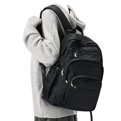 Black College Backpack For Women Men,Lightweight High School Bag,School Backp...