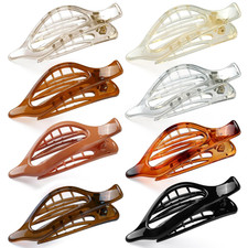 Flat Hair Clips for Women, 8 Pack French Concord Claw Clips for Thick Thin Curly