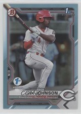 2021 Bowman 1st Edition Sky Blue Foil Ivan Johnson #BFE-149 bn5