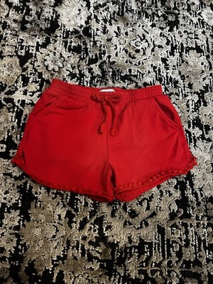Mayoral Red Girls Shorts 122 cm Knit 4th of July  Drawstring Elastic Waist 7 