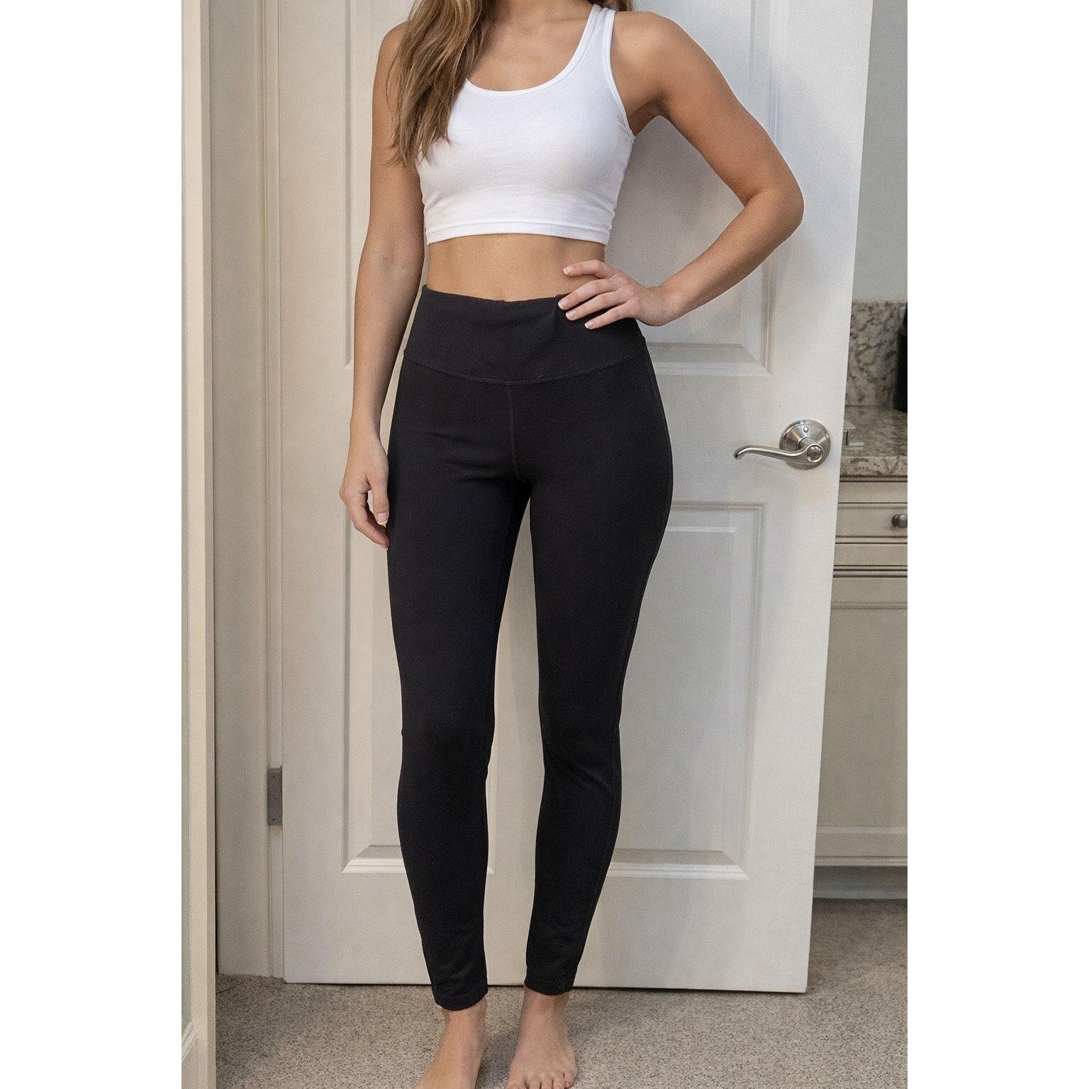 prAna Black High Rise Leggings Women’s Medium Yoga Pilates Athleisure