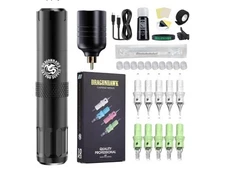 Dragonhawk S6 Tattoo Pen Kit Rotary Tattoo Machine Mcore-C1 Tattoo Cartridges
