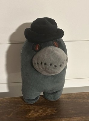 Among Us Black Top Hat TOIKIDO 7.5'' Plush Stuffed Game Raven Mask Beak Gray