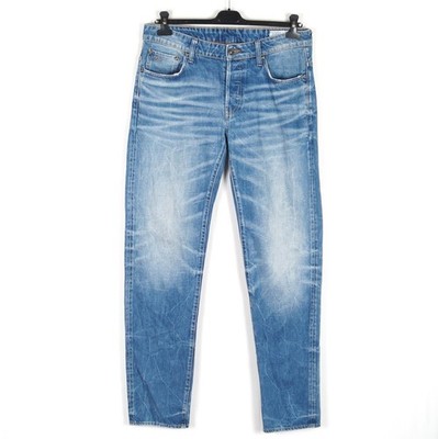 G-STAR 3301 LOW TAPERED Herren Jeans Größe W33 L34 Slim Fit Tapered Blau Knopf