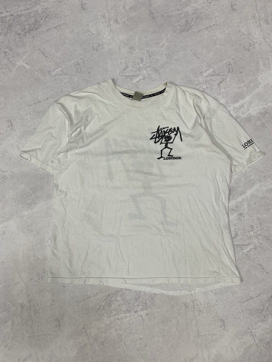 Stussy Stickman Lombok Vintage Big Print Logo T Shirt Skate | eBay