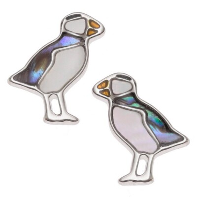 Lucky Paua Muschel und Perlmutt Papageientaucher Ohrstecker Muttertag Geschenk