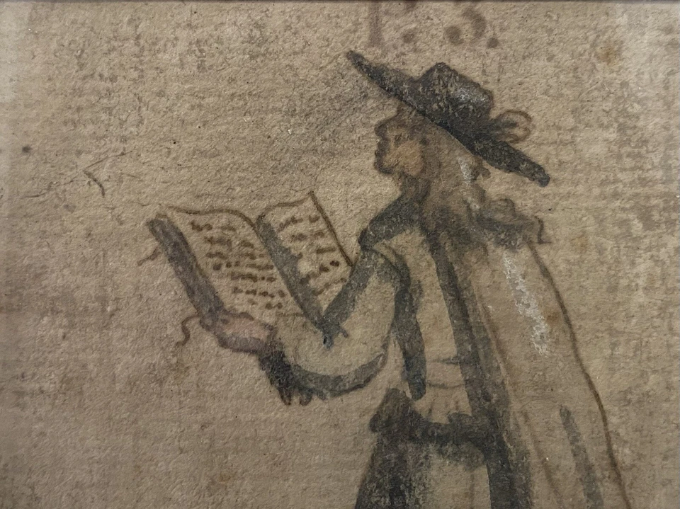 🔥 Antigua pintura retrato erudito maestro virtuoso italiano siglo XVII siglo XVII Foto 4 de 4