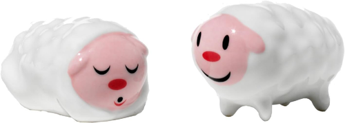 Alessi Tiny Little Sheep Hand-Decorated Porcelain Figurines,White, Set of 2 - Picture 11 of 12
