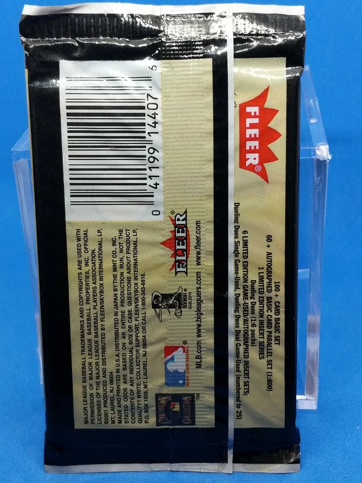 1X Sealed Pack of 2002 Fleer Greats MLB BASEBALL Cards Autographs Auto 1:30 - Image 2 of 2