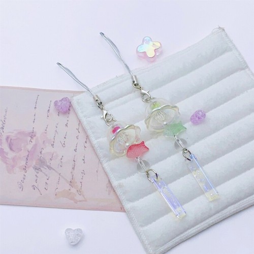 Handmade Glass Jellyfish Phone Charm Elegant Designs Keyring Decoration - Zdjęcie 7 z 10