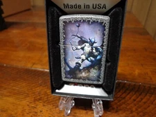 FRANK FRAZETTA WARRIOR WITH BALL AND CHAIN FANTASY ART ZIPPO LIGHTER MINT IN BOX