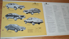 Plymouth Arrow Sapporo 1978 alineación características solo información original del distribuidor