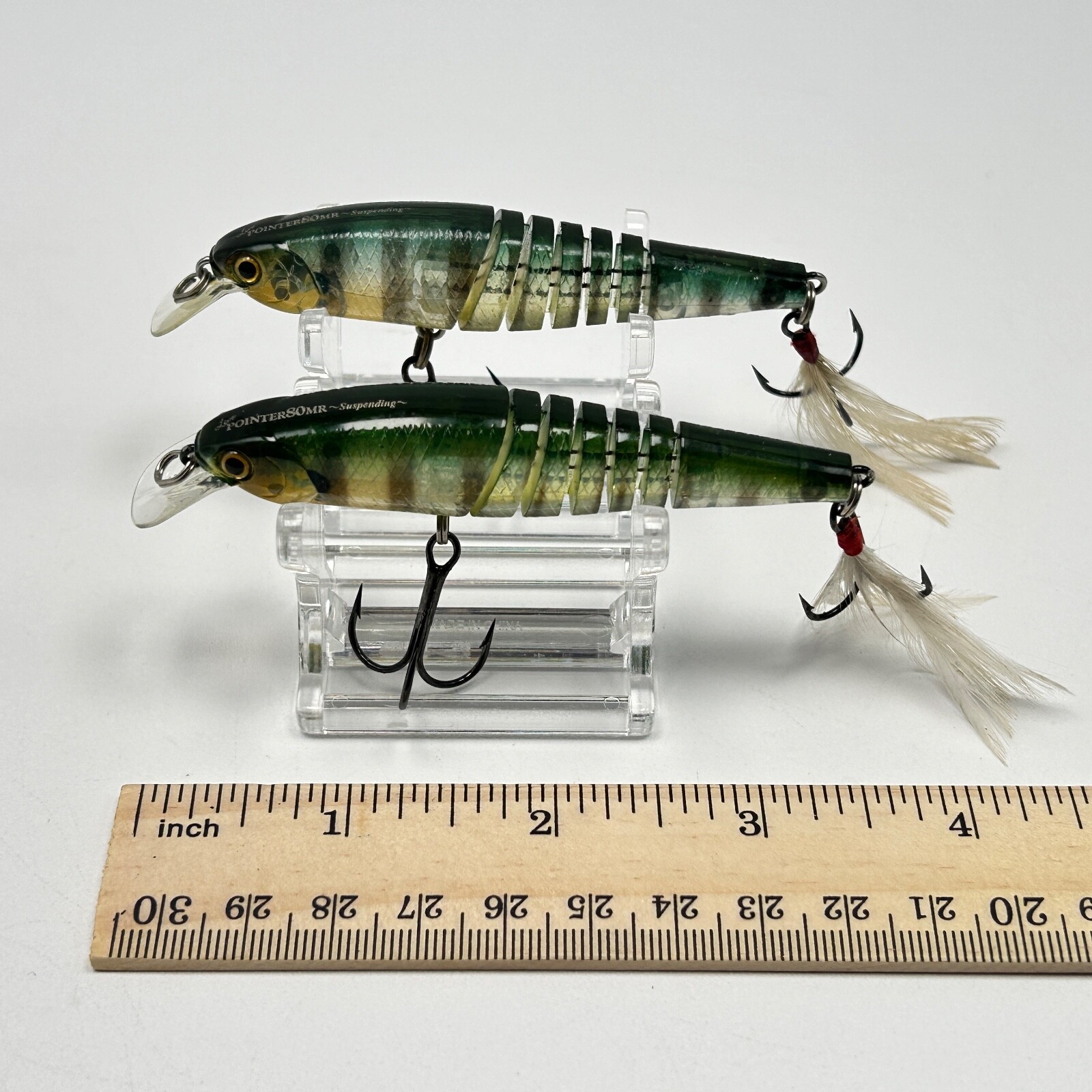 Lot of 2 Lucky Craft Live Pointer 80MR Suspending Fishing Lures