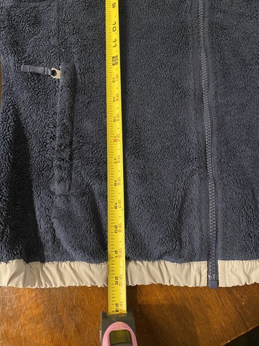 The North Face Fleece Jacket Youth Large Navy Gray Full Zip Fuzzy Boys Girls - Picture 4 of 9