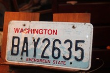 2010 Washington License Plate Evergreen State  BAY2635 BENT ROUGH