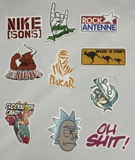 Lot 10 Stickers Fun Skateboard Bomb Vinyl Laptop Luggage Decal Stickers. 1