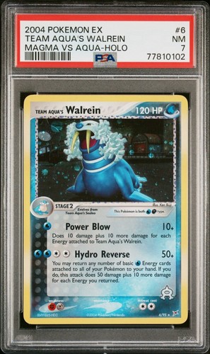 Team Aqua's Walrein graded PSA 7 for sale on eBay
