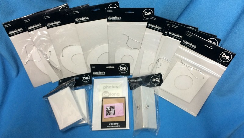 Creative Imaginations Bare Essentials  - 13 Ornaments, Boxes & Frames NOS/NIP
