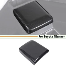For Toyota 4Runner 2025+ ABS Carbon Fiber Central Armrest Storage Box Cover Trim
