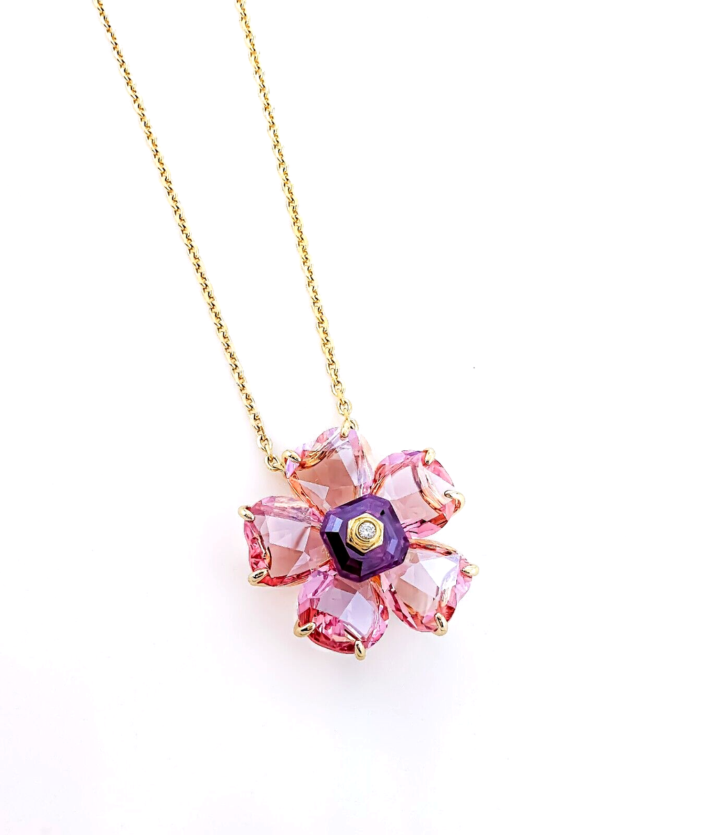 New Gift Box SWAROVSKI 5650569 Pink Flower Gold Crystal Florere