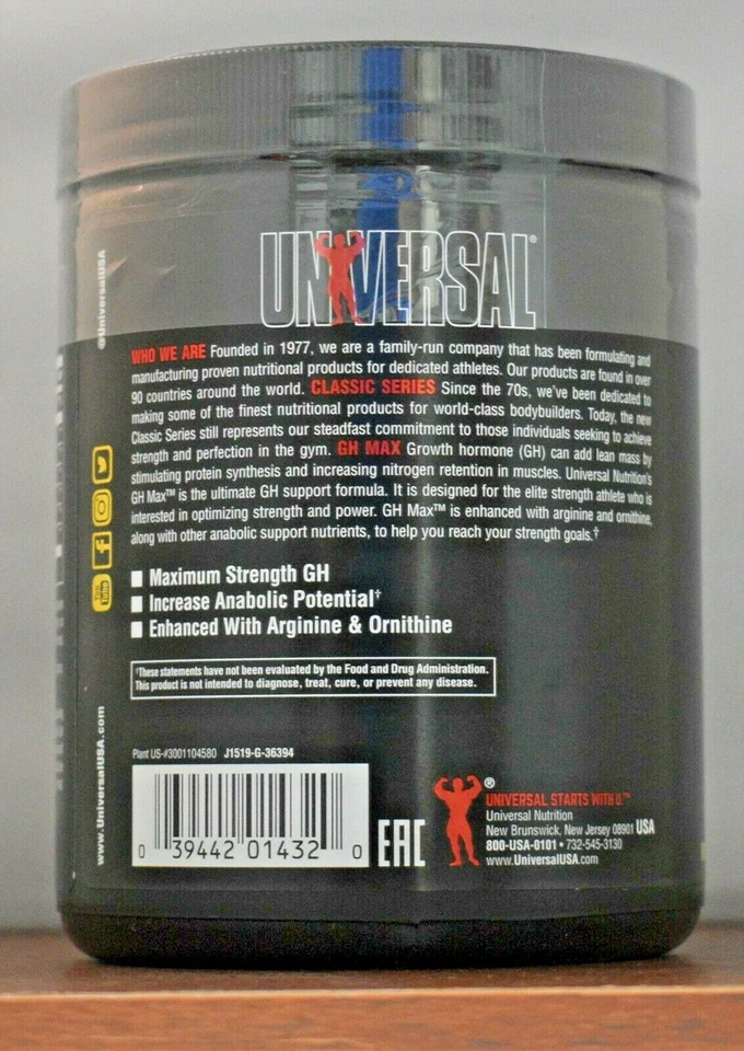 Universal Nutrition GH Max Superior GH Optimización 180 Comprimidos  Foto 4 de 4