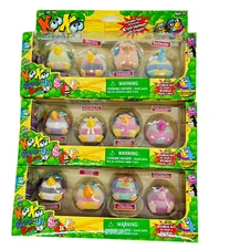 KOO KOO ZOO BIRDS Complete (3) Sets of 4 w/Resting Nests Krash Helmets & Goggles