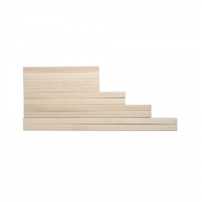 10 Quaderbausteine im Polybeutel - natur - 33mm