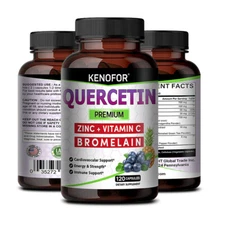 Quercetin 700 mg with Bromelain & Zinc - Natural Immune Support Supplement