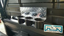 POLARIS RANGER CREW (2010-2018) Diamond plate CUP HOLDERS (3 cup holders) WOW  !