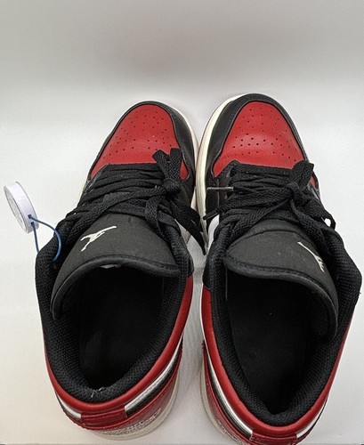 Nike Air Jordan 1 Low Bred Toe Black Red White Retro 553558-612 Size 8.0 Men’s - Picture 9 of 21