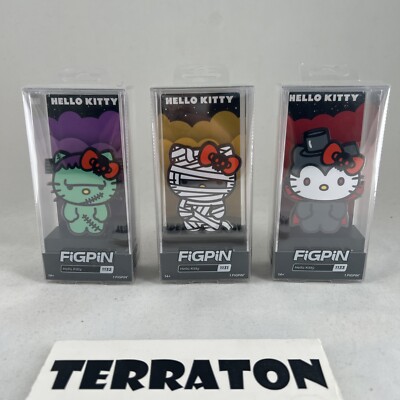 NYCC 2023 exclusive ALLIANCE FEST Halloween HELLO KITTY set of 3 Figpin LE 500