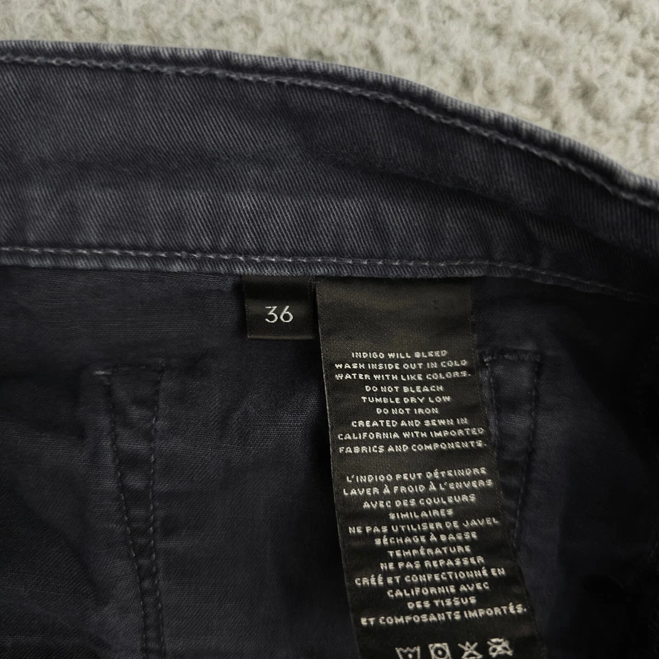 J Brand Tyler Jeans Mens 36x33 Gray Blue Thrashed Armada Slim Straight Stretch * - Image 4 of 4