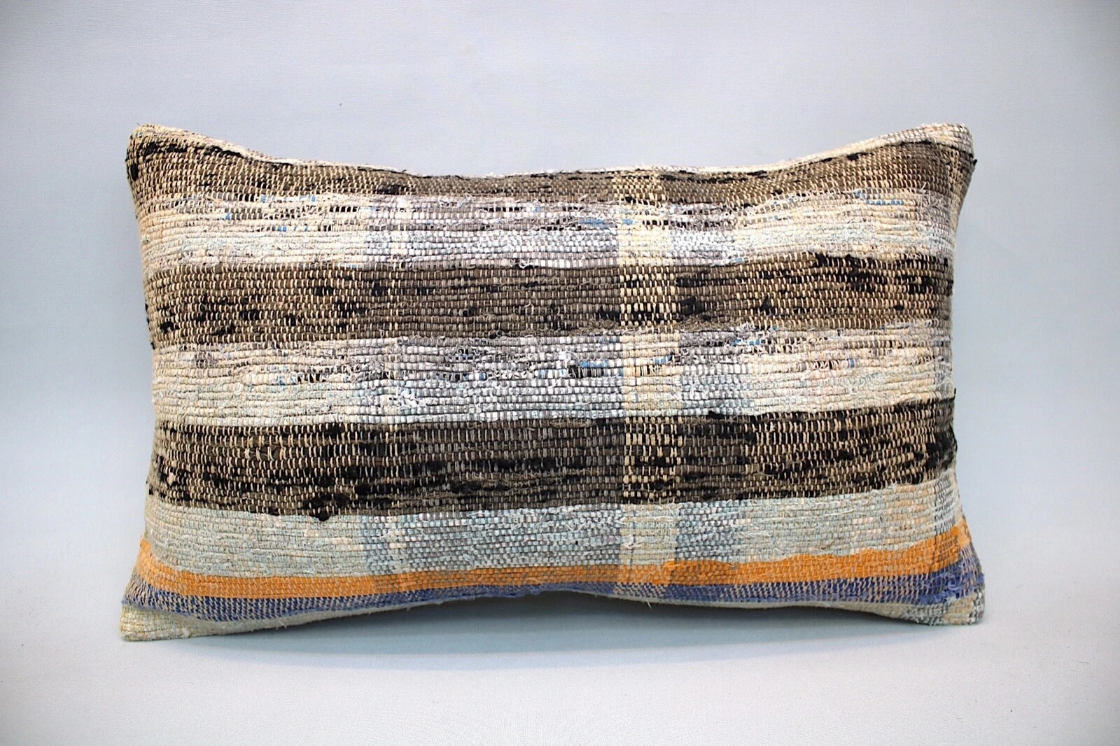 Kilim Pillow, 12x20 in, Decorative Ethnic Pillow, Turkish Pillow, Accent Pillow