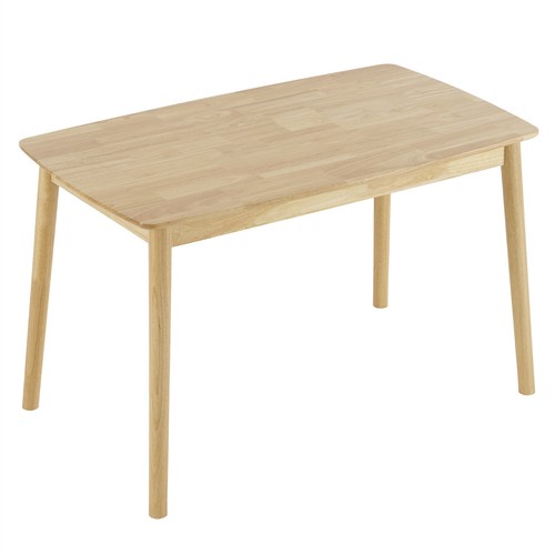 Set of 5 Rubber Wood Soft Package Wood Color Dining Table and Chair Set - Picture 9 of 24