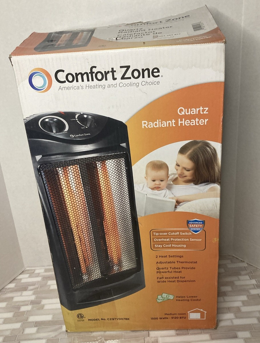 Quartz Heater 12v Infrared Heater Comfort Zone CZQTV007BK