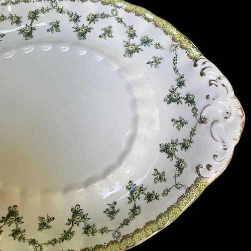 Furnivals LTD LaBelle England Serving Dish Green 1901-1912 VGC See Photos & Read - Picture 4 of 6