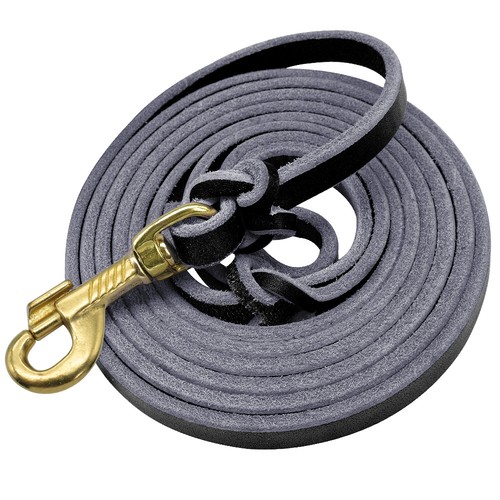 Leather Slip Leads for Dogs Braided Pet Training Show Leashes Black Brown Red - Picture 2 of 15