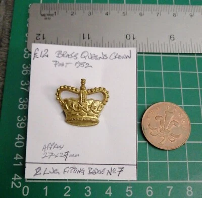 Queens Crown Brass Rank Badge. 1952 to present. - Image 1 of 4