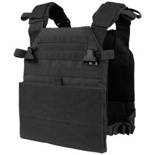 Condor Vanquish Plate Carrier Tactical Range Military Patrol MOLLE Vest Black