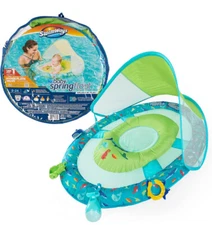 SwimWays Baby Kids Spring Float Splash N Play With Canopy And UPF Protection NEW