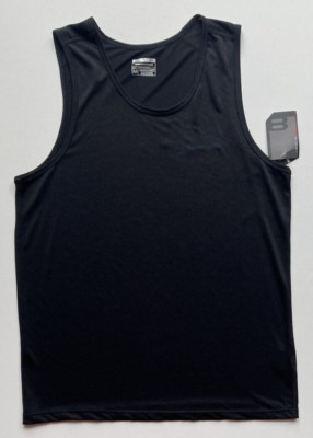 NWT LAYER 8 Performance Q-wick Dry Activewear Black Tank Top Sz M