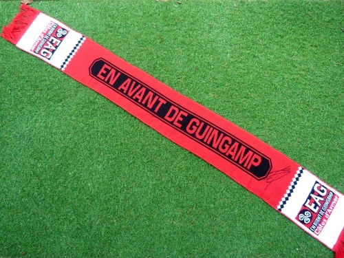 EA GUINGAMP EAG signed scarf signed DIDIER DROGBA football ultras