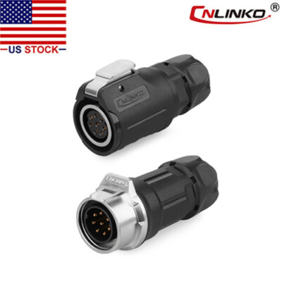 8 Pin M16 Size Power Signal Connector, Cable to Cable, Outdoor Waterproof IP67