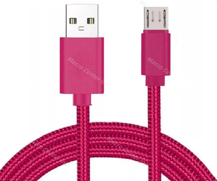 3x Cabo de Dados Carregador Rápido Micro USB Tecido Resistente 3FT para Android - Imagem 2 de 2