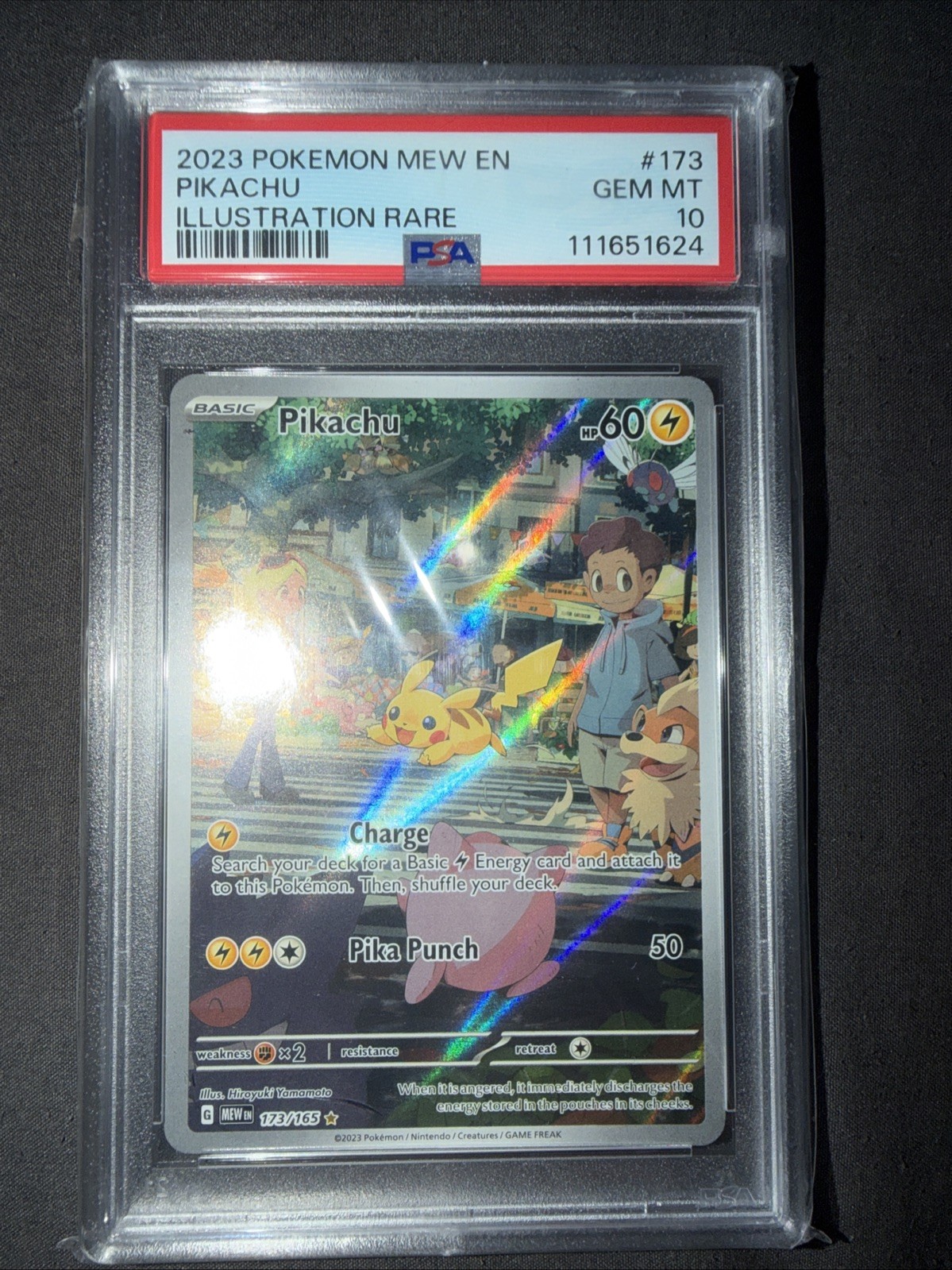 Pokemon Pikachu 173/165 S&V 151 Illustration Rare 173 GEM MINT PSA 10
