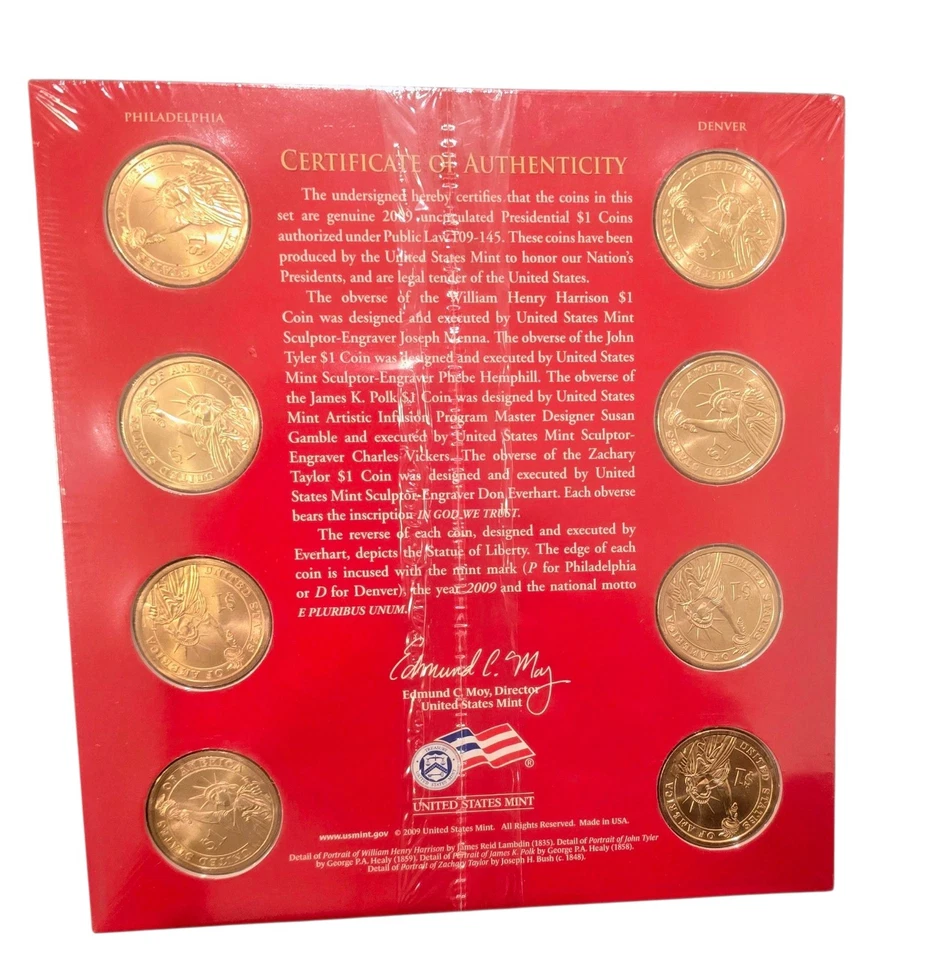 US Mint 2009 Presidential $1 Coin Uncirculated Set Philadelphia & Denver - Image 2 of 2